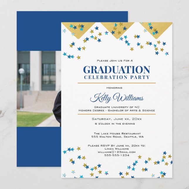 Graduation Celebration Party Invitation (Front/Back)