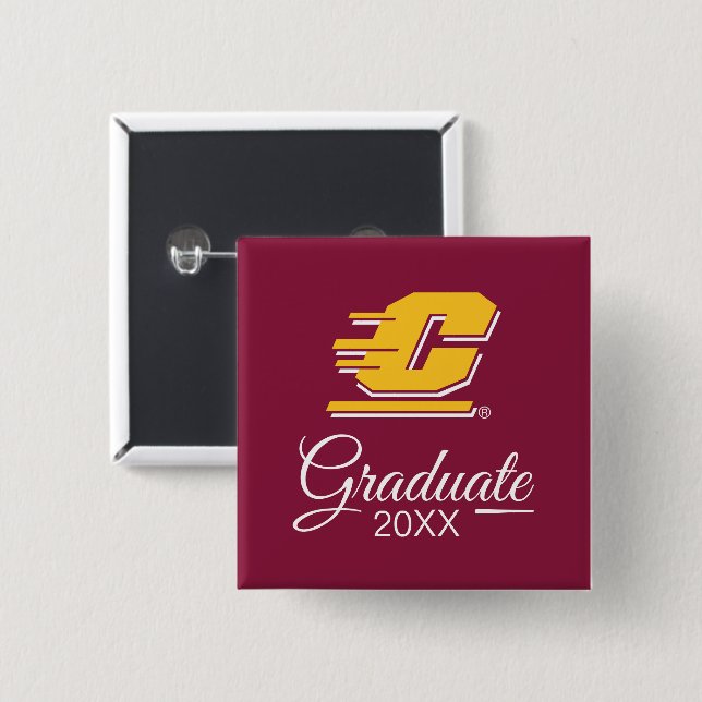 Graduation Central Michigan Button (Front & Back)