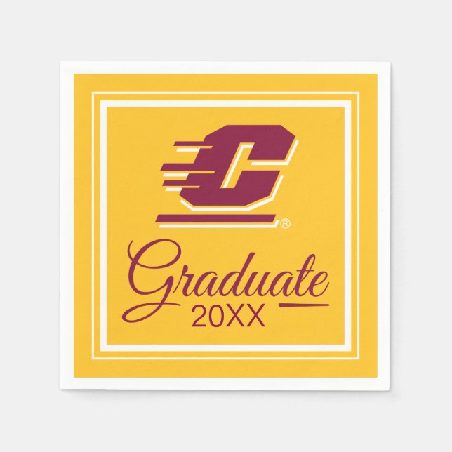 Graduation Central Michigan Napkins (Front)