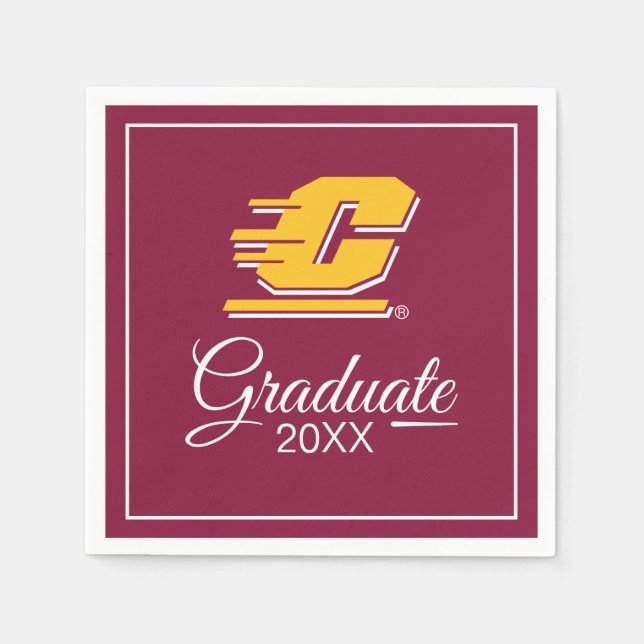 Graduation Central Michigan Napkins (Front)
