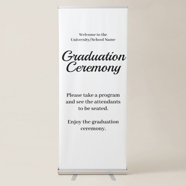 Graduation Ceremony Commencement Welcome Banner (Front)