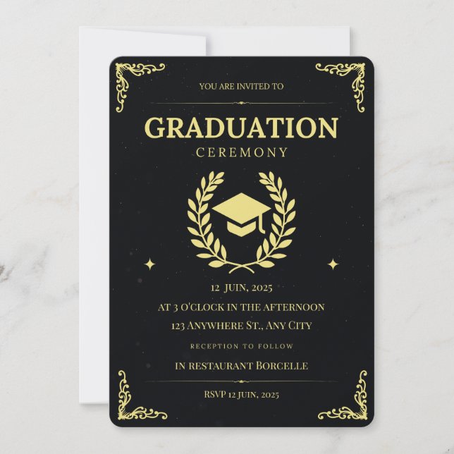Graduation Ceremony Invitation | Class of 2025 (Front)