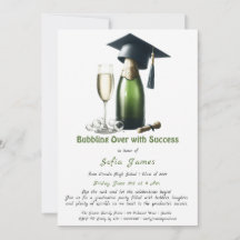 Graduation Champagne Celebration Invitation