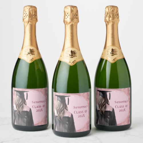 Graduation Champagne Personalized labels