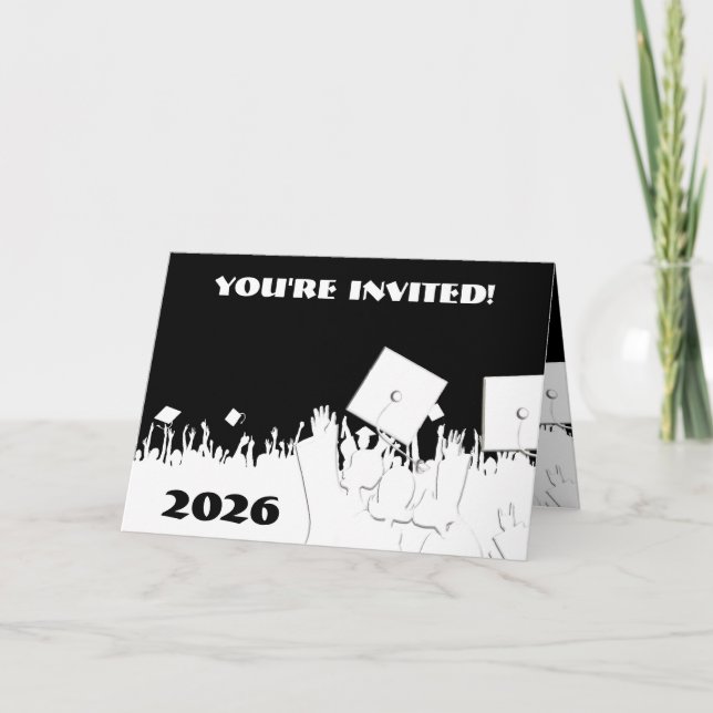 Graduation Change Background/Font Color Invitation (Front)