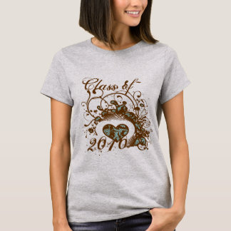 Graduation Change Year Whimsical Wing Heart Swirls T-Shirt
