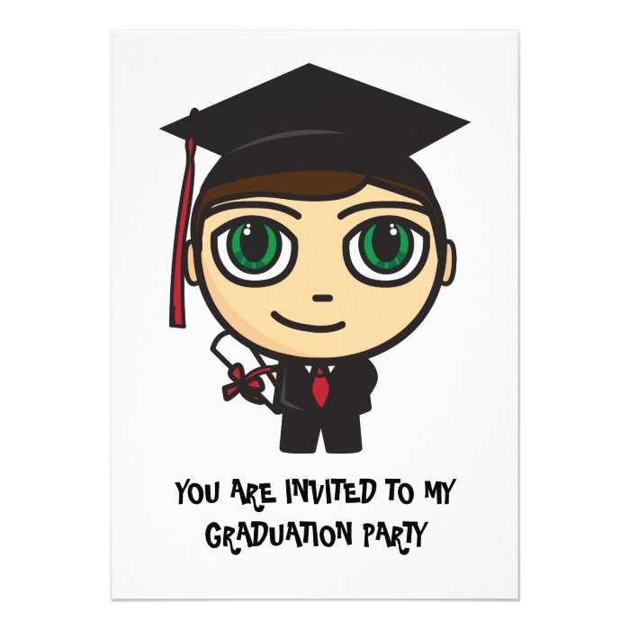Graduation Character Graduation Invitation