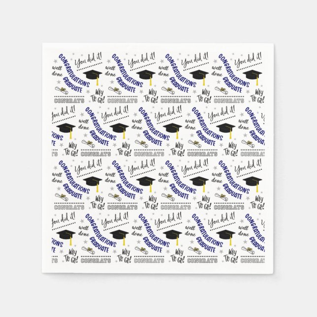 Graduation Cheer Pattern Napkins (Front)