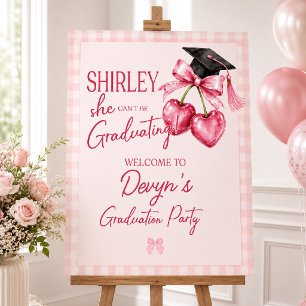Graduation Cherry Welcome, Pink Coquette Poster