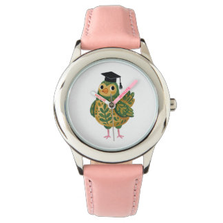 Graduation Chicken Watch – Forest Green Folk Art