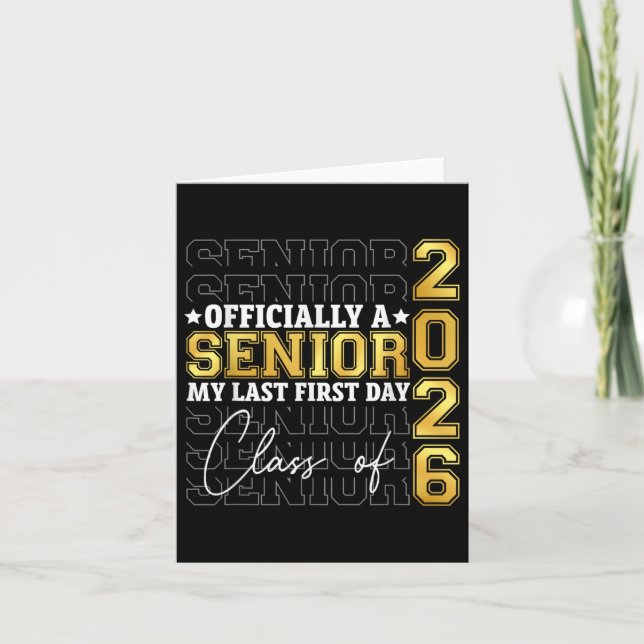 Graduation Cl Of 2026 My First Last Day Of School  Card (Front)
