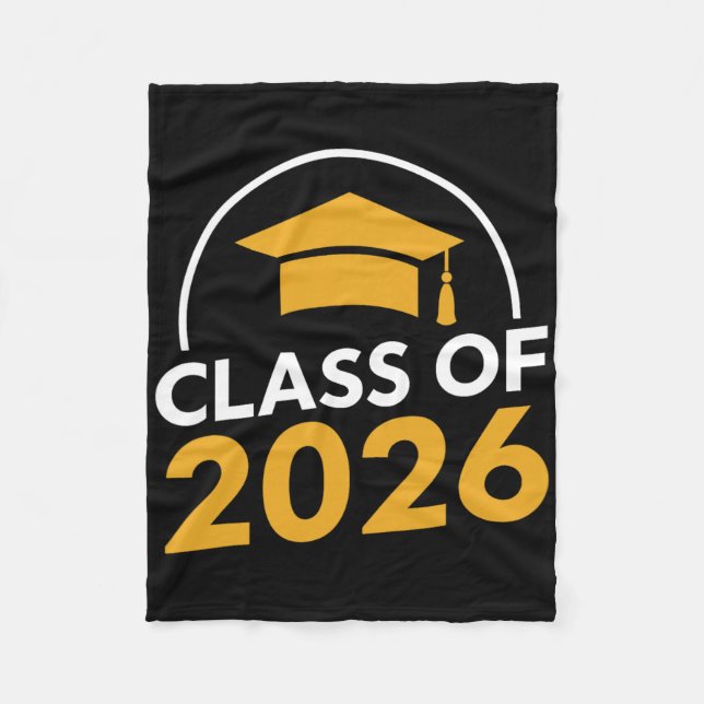 Graduation Cl Of 2026 - Senior 2026  Fleece Blanket (Front)