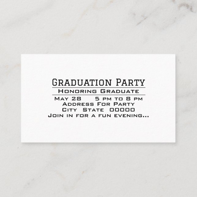 Graduation Class 2026 Party Invitation Peace Out (Back)