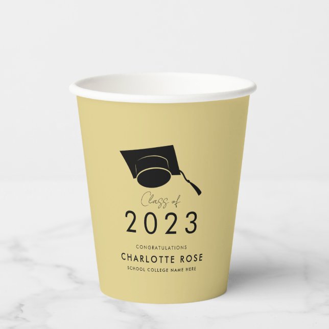 Graduation Class 2026 Script Grad Party Paper Cups (Front)