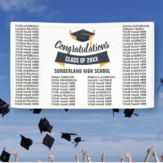Graduation Class 20XX List of All Student Names Banner (Creator Uploaded)