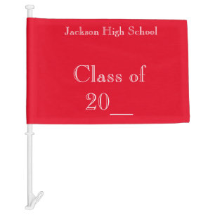 Graduation Class College or High School Car Flag