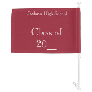 Graduation Class College or High School Car Flag