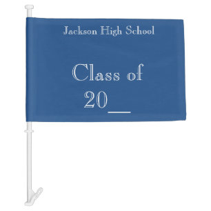 Graduation Class College or High School Car Flag