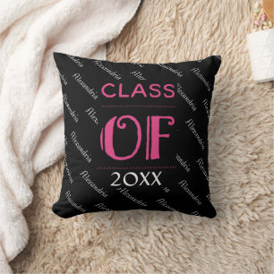 Graduation Class Graduate Name Personalize Throw Pillow
