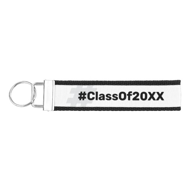 Graduation Class Hashtag Wrist Keychain (Keys on Left)