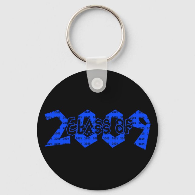 Graduation Class of 2009 Blue and Black Keychain (Front)