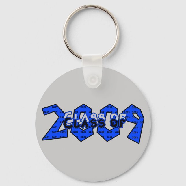 Graduation Class of 2009 Blue and Grey Keychain (Front)