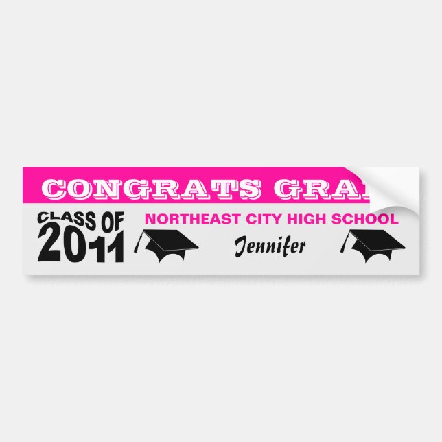 Graduation Class of 2011 Bumper Sticker 2 (Front)
