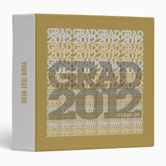 Graduation Class of 2012 Binder Tile Grey Gold