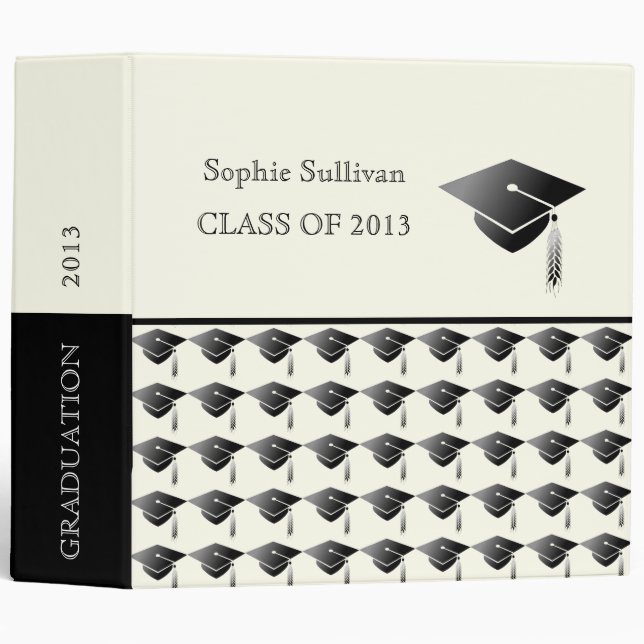 Graduation Class of 2014 With Cap Album 3 Ring Binder (Front/Spine)