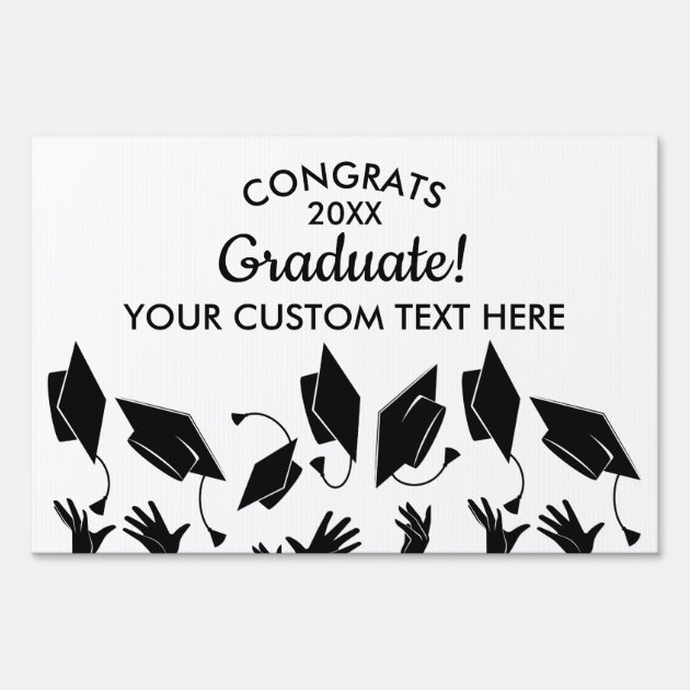 Graduation Class Of 2018 Congrats Grad Cap Custom Sign