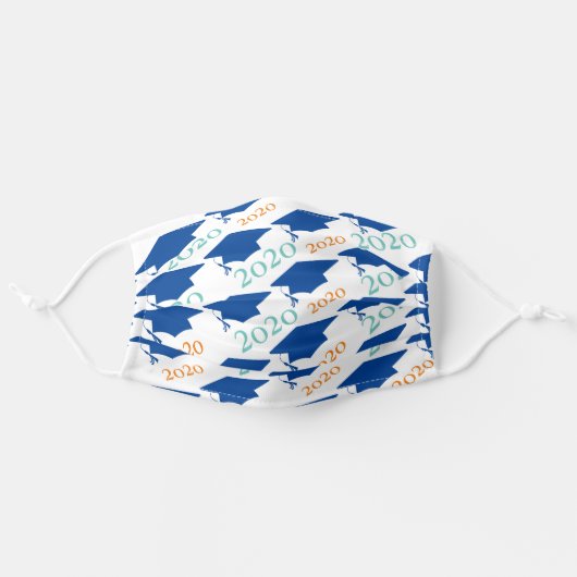 Graduation Class of 2020 Adult Cloth Face Mask (Front, Unfolded)