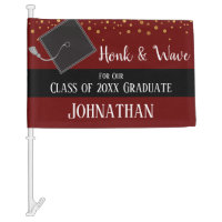 Graduation Class of 2020 Car Party Wine Car Flag