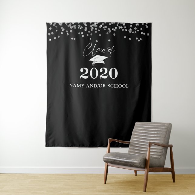 Graduation CLASS OF 2020 Confetti Photo Backdrop (In Situ)
