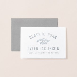 Graduation Class of 2020 | Silver Thank You Foil Card