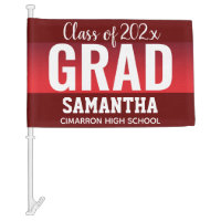 Graduation Class of 2020 Simple Large Type Car Flag