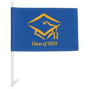 Graduation Class of 2021 BLUGLD Car Flag