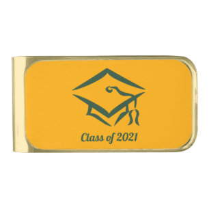 Graduation Class of 2021 GLDGRN Gold Finish Money Clip