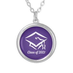 Graduation Class of 2021 PURWHT Silver Plated Necklace