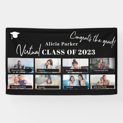 Graduation class of 2022 custom photo collage banner