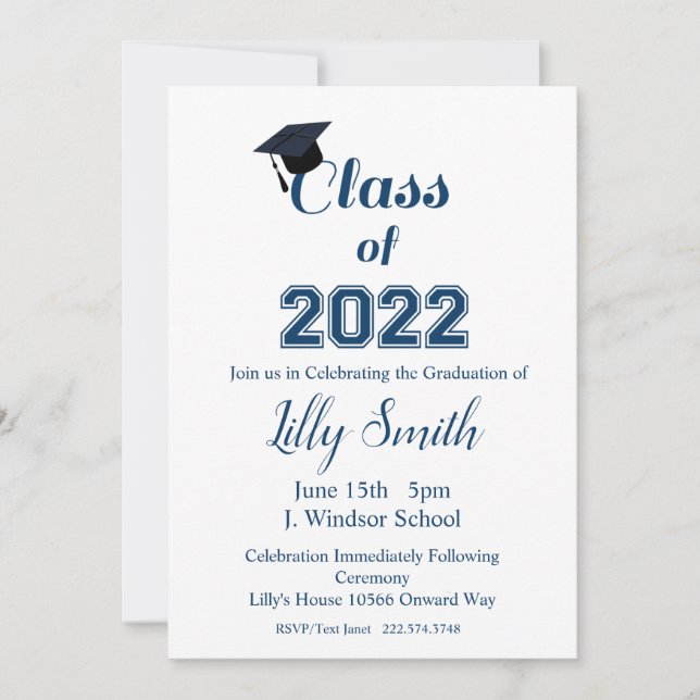 Graduation, Class of 2022 Invitation (Front)