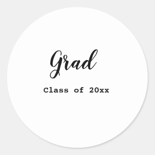 Graduation class of 2023 congratulation add your n classic round sticker