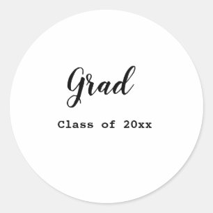 Graduation class of 2023 congratulation add your n classic round sticker