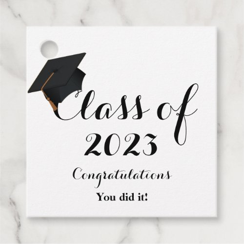 Graduation class of 2023 congratulations favor tag
