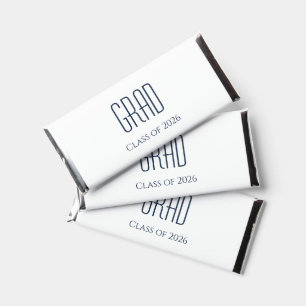 Graduation Class of 2023 Grad Blue Typography  Hershey Bar Favors