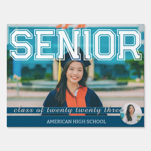 Graduation class of 2023 student photo Yard Sign (Front)