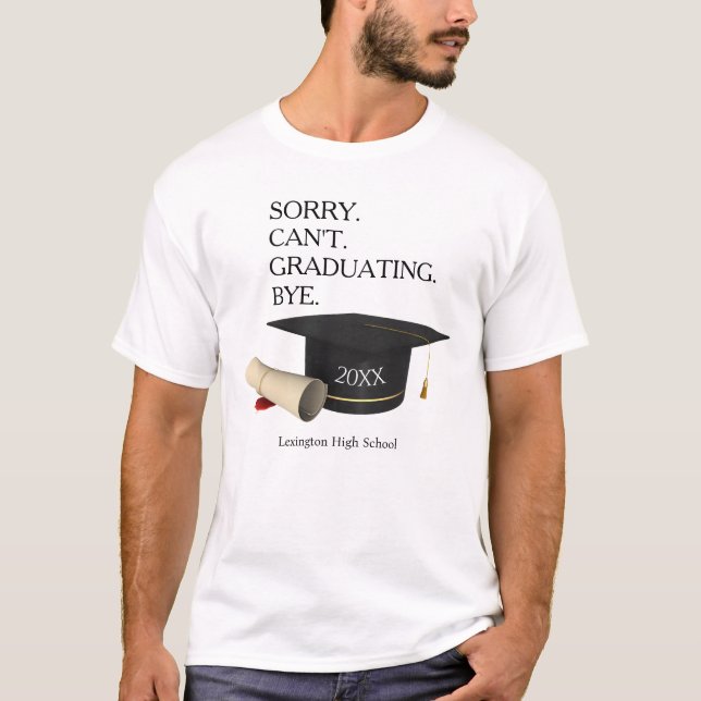 Graduation Class of 2024 Funny T-Shirt Shirt Gift (Front)