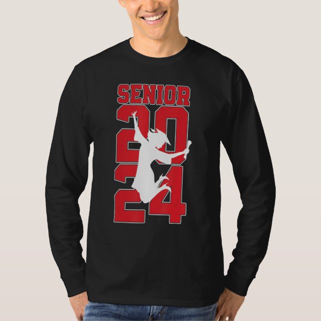 Graduation Class of 2024 Girls Senior 24 T-Shirt (Front)