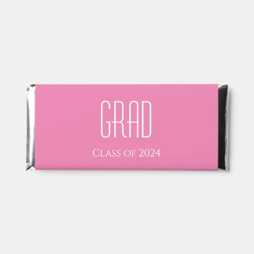 Graduation Class of 2024 Grad Girly Pink Hershey Bar Favors