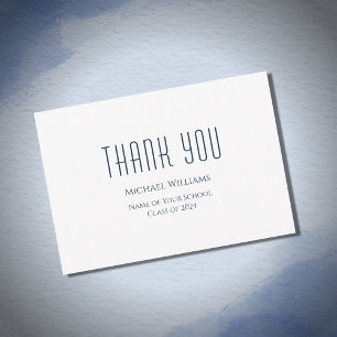 Graduation Class of 2024 Minimalist Thank You Card