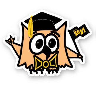 Graduation Class of 2024 Ollie the Owl Sticker